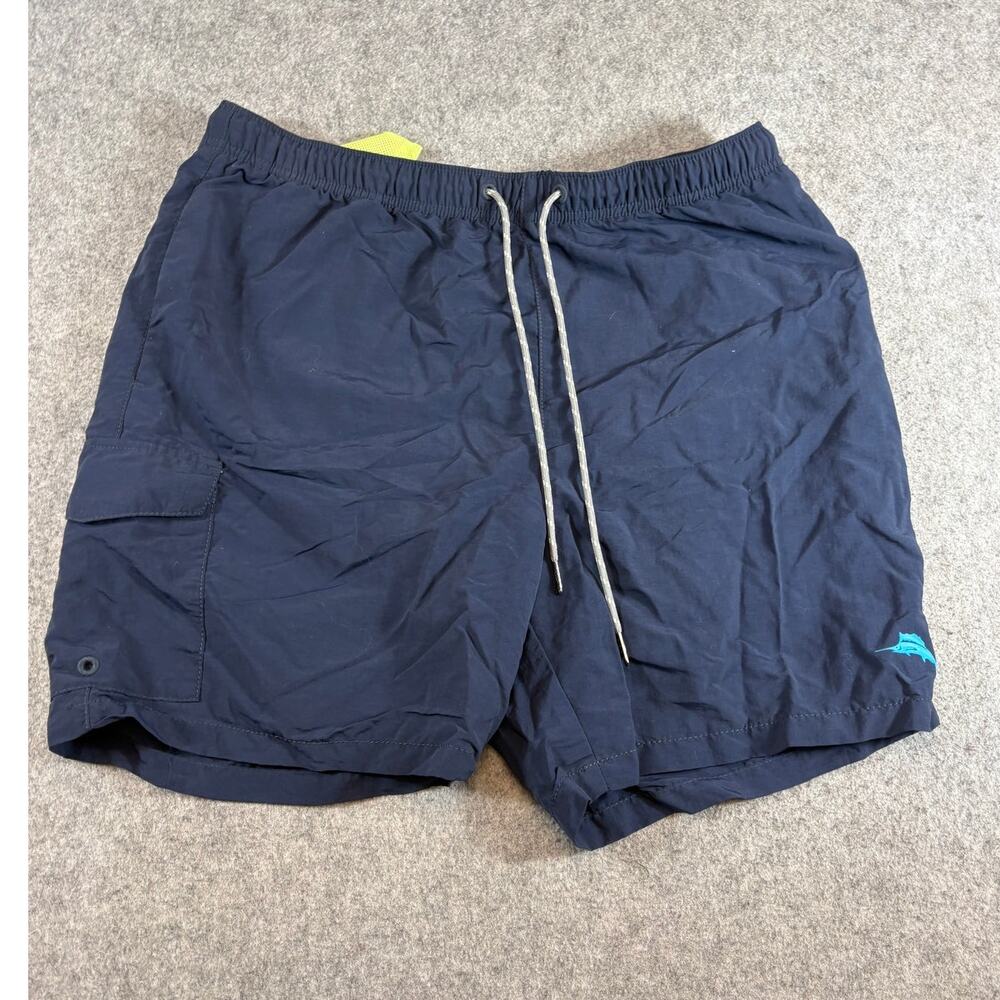 Tommy Bahama Relax Shorts Men Blue Mesh Lined Drawstring Swim Trunks Beach Large